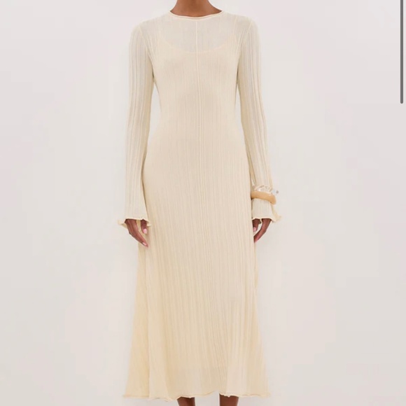 DISSH- SYLVIA CREAM KNIT MIDI DRESS - Picture 1 of 4